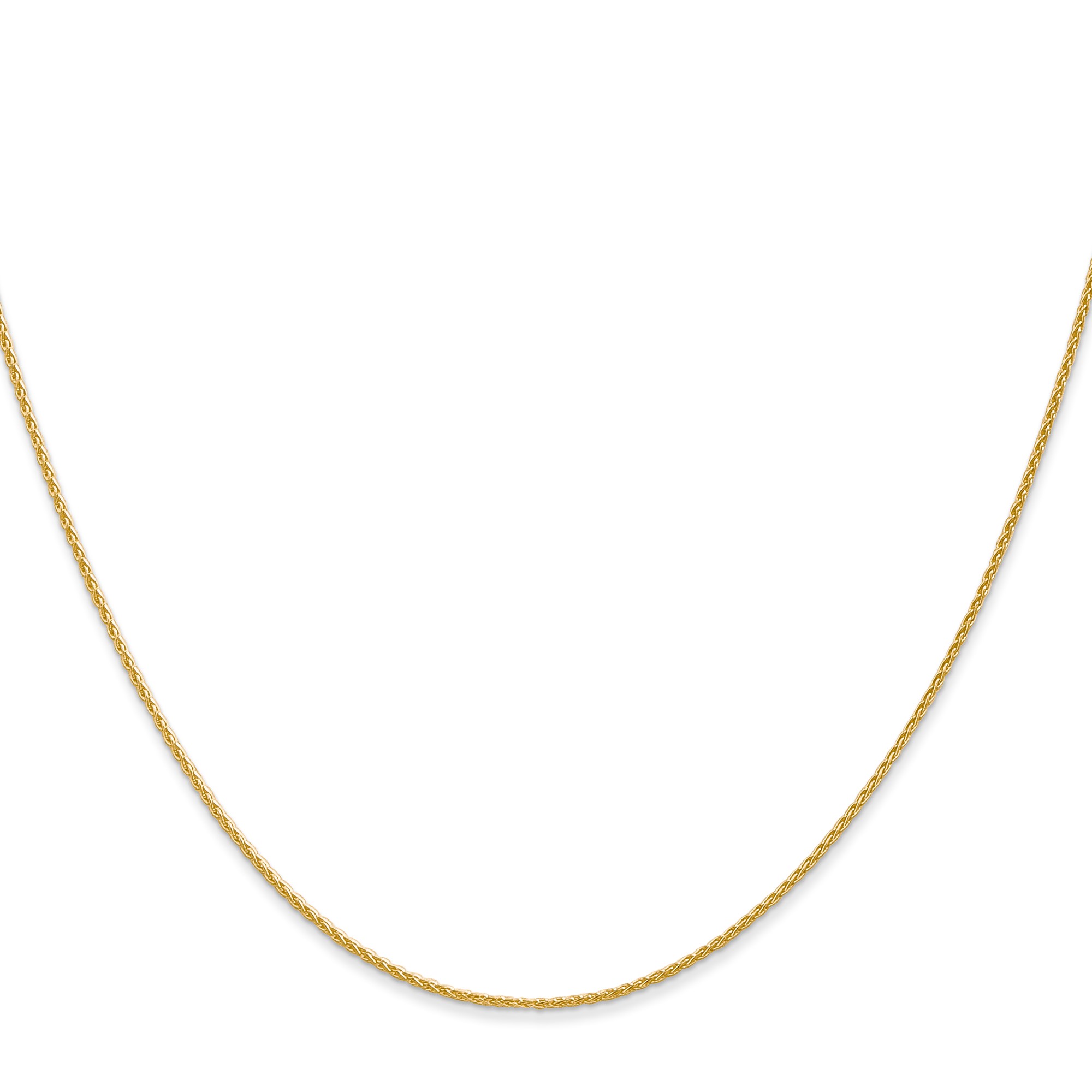 10K Yellow Gold Spiga (wheat) Chain Necklace, 1 mm