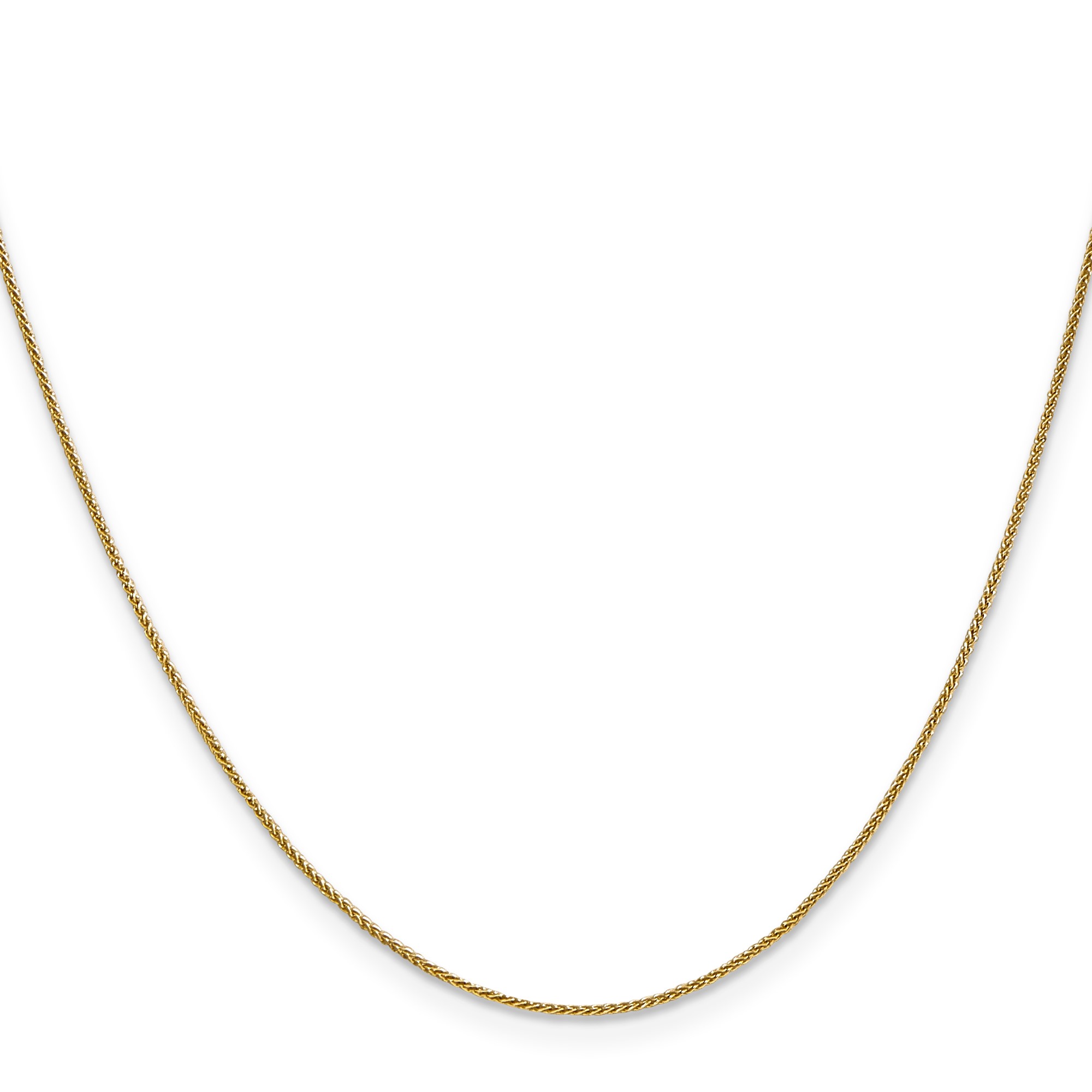 10K Yellow Gold Spiga (wheat) Chain Necklace, 0.85 mm