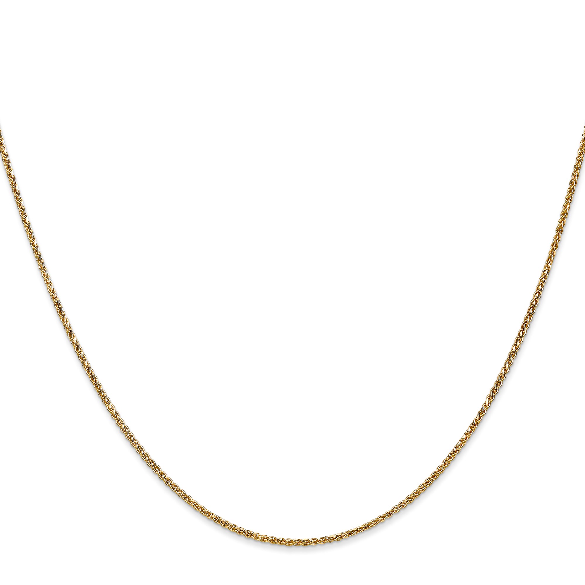 10K Yellow Gold Spiga (wheat) Chain Necklace, 1.25 mm
