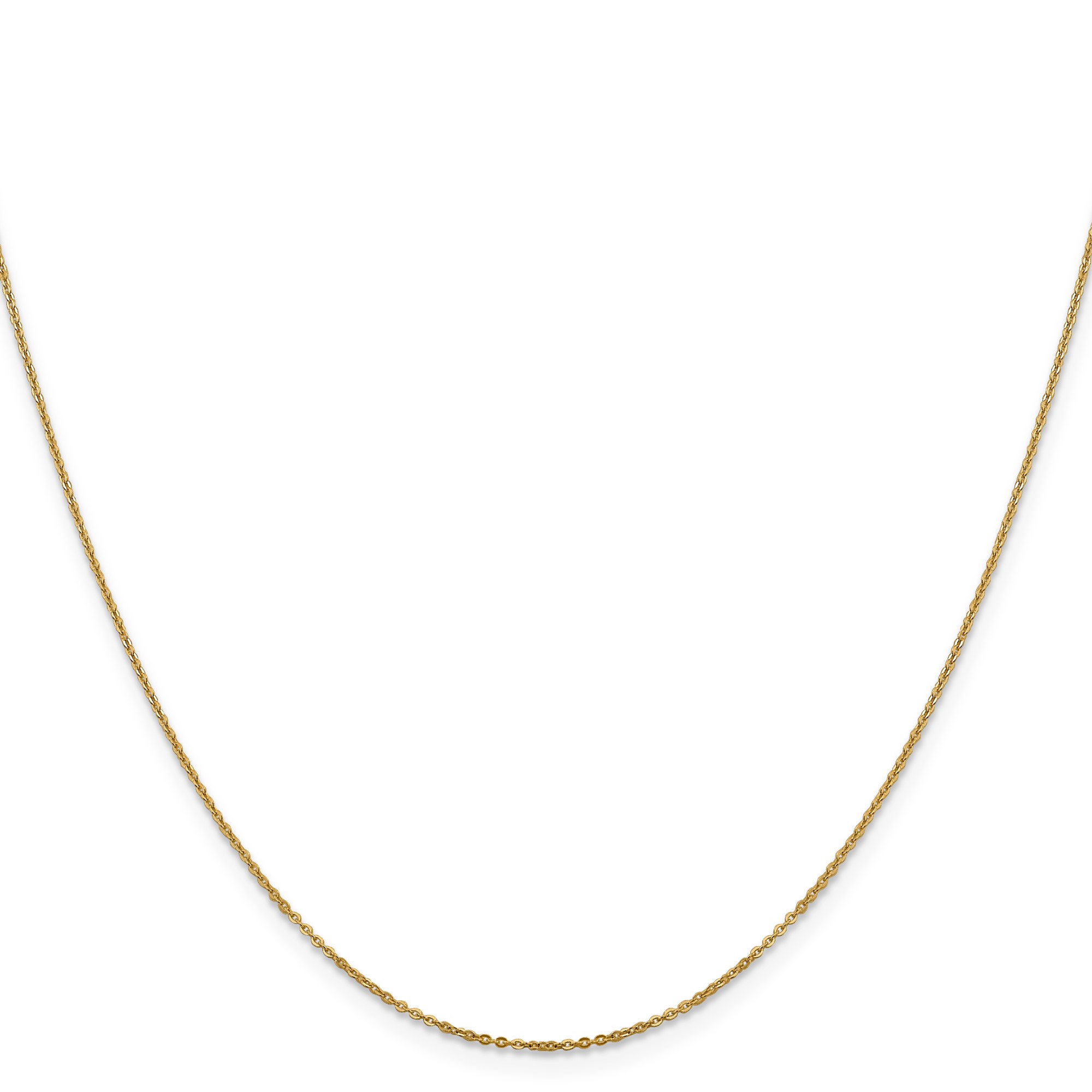 14K Yellow Gold Cable Chain Necklace, 1.1 mm