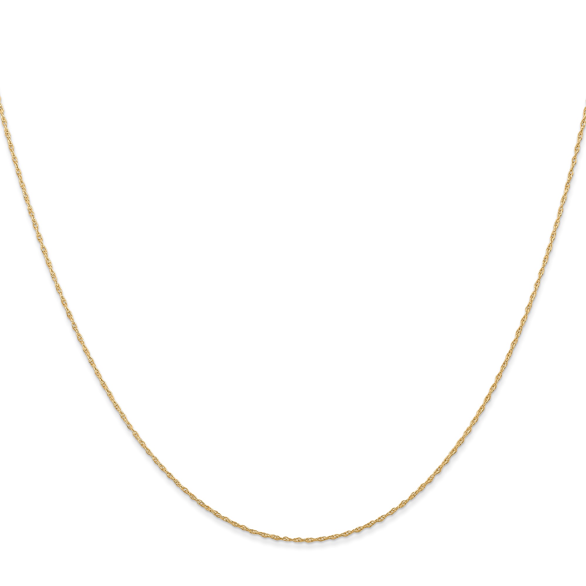 14K Yellow Gold Carded Chain Necklace, 0.5 mm