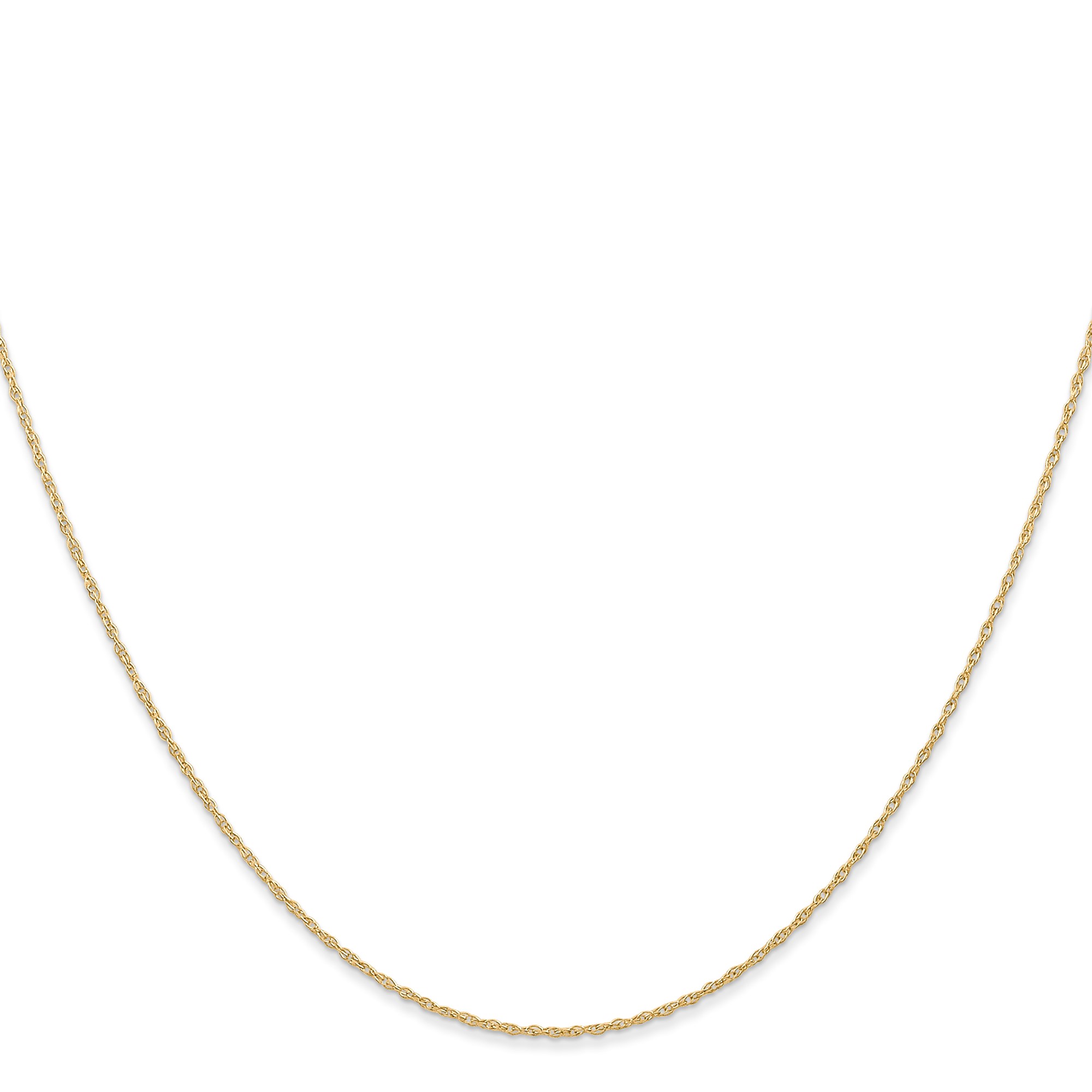 14K Yellow Gold Carded Chain Necklace, 0.6 mm