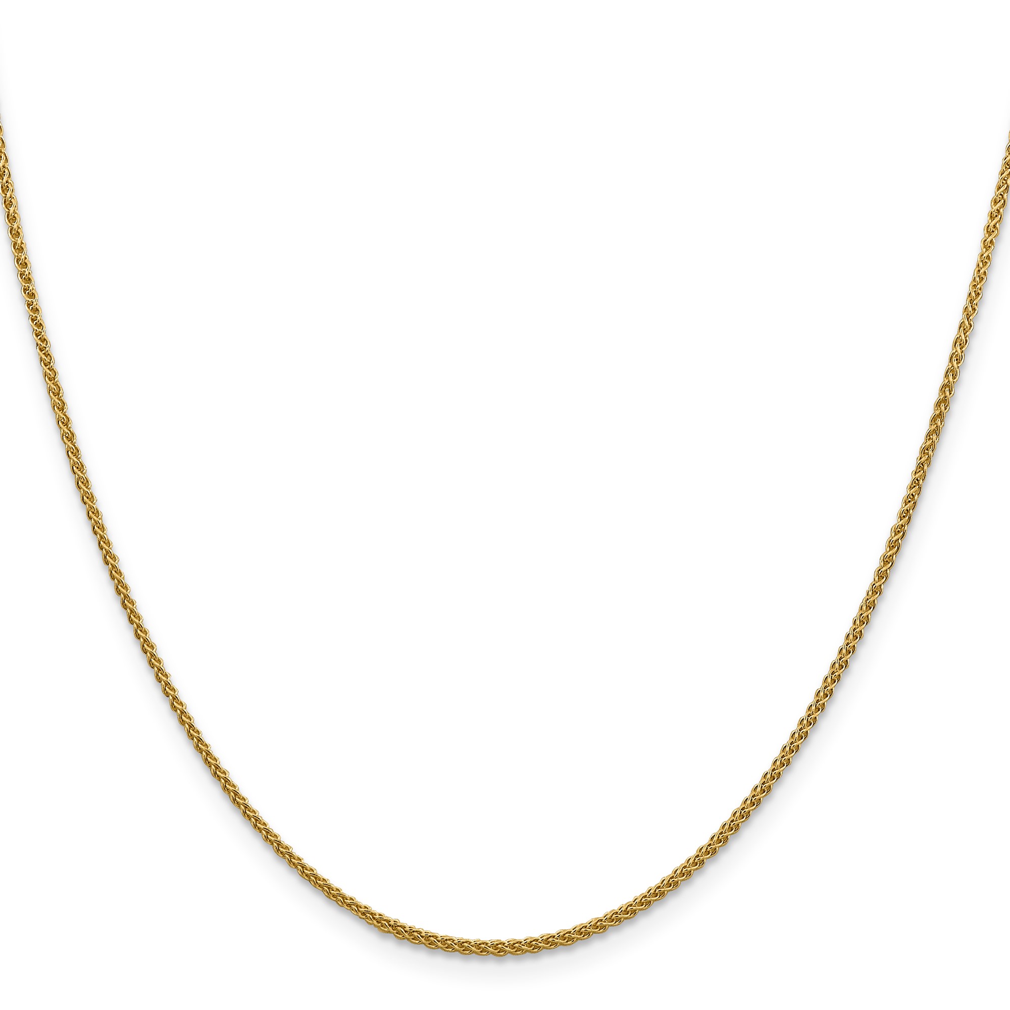 10K Yellow Gold Spiga (wheat) Chain Necklace, 1.5 mm