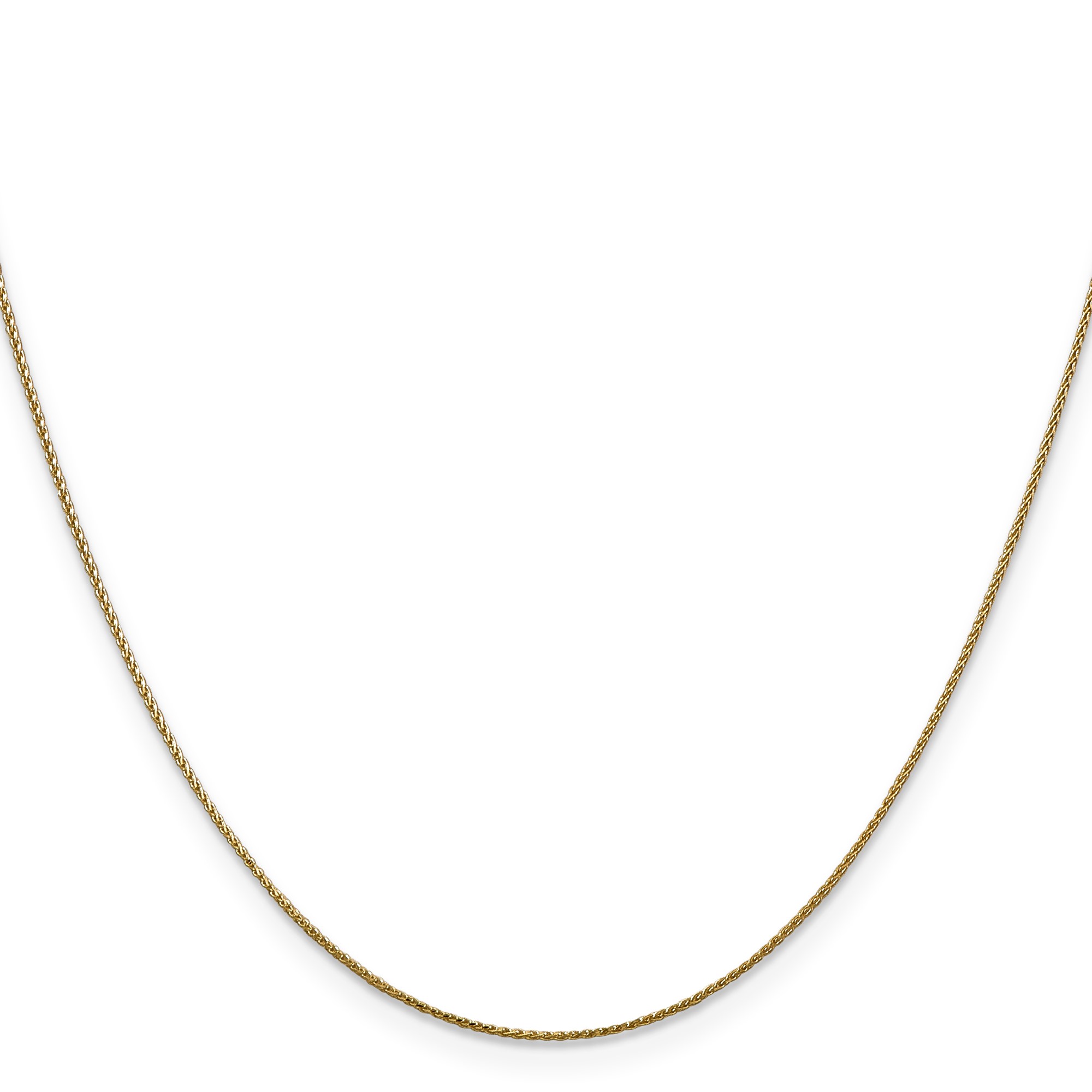 10K Yellow Gold Spiga (wheat) Chain Necklace, 0.65 mm