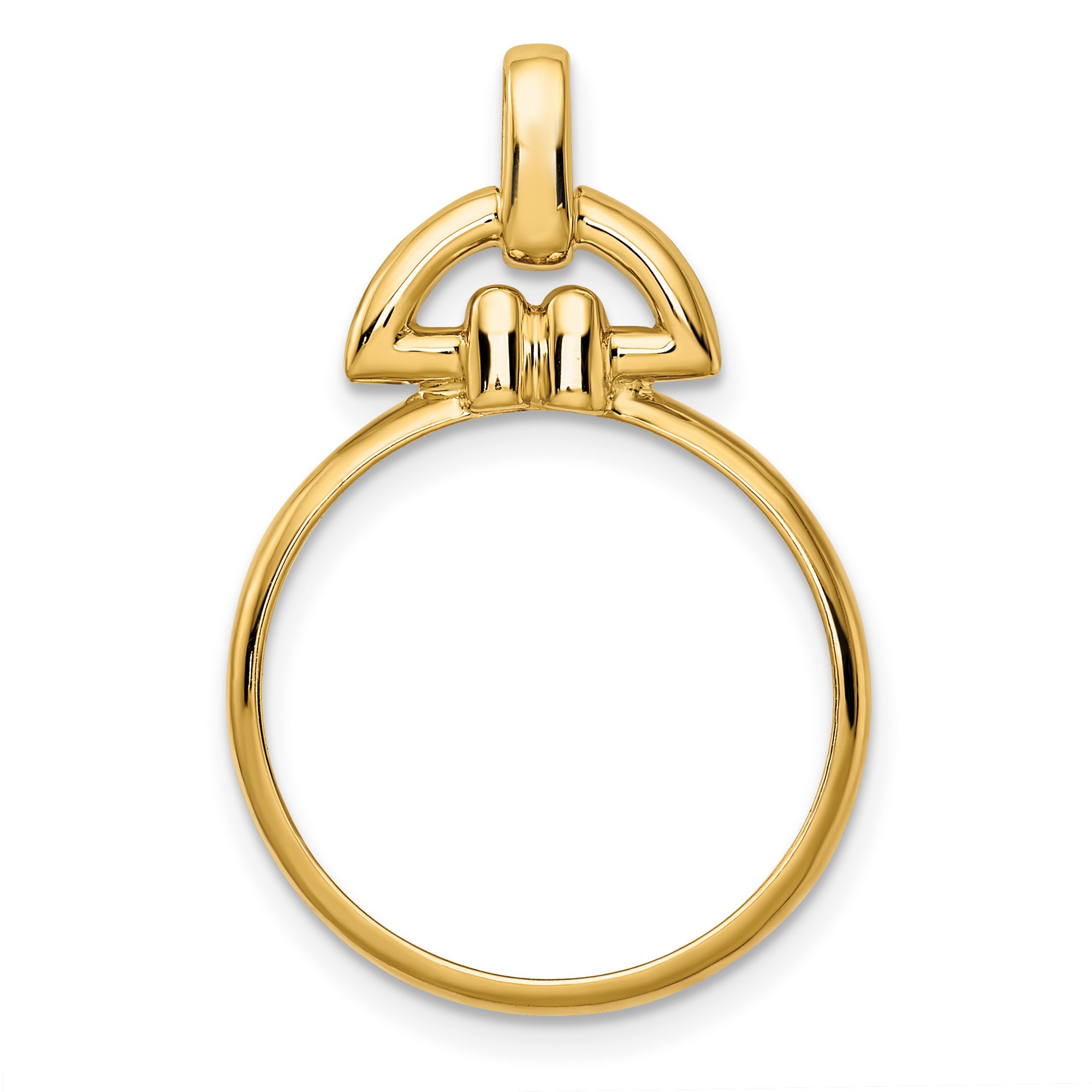 14k Yellow Gold D Ring Prong Set Isle of Man 1/10 oz Cat