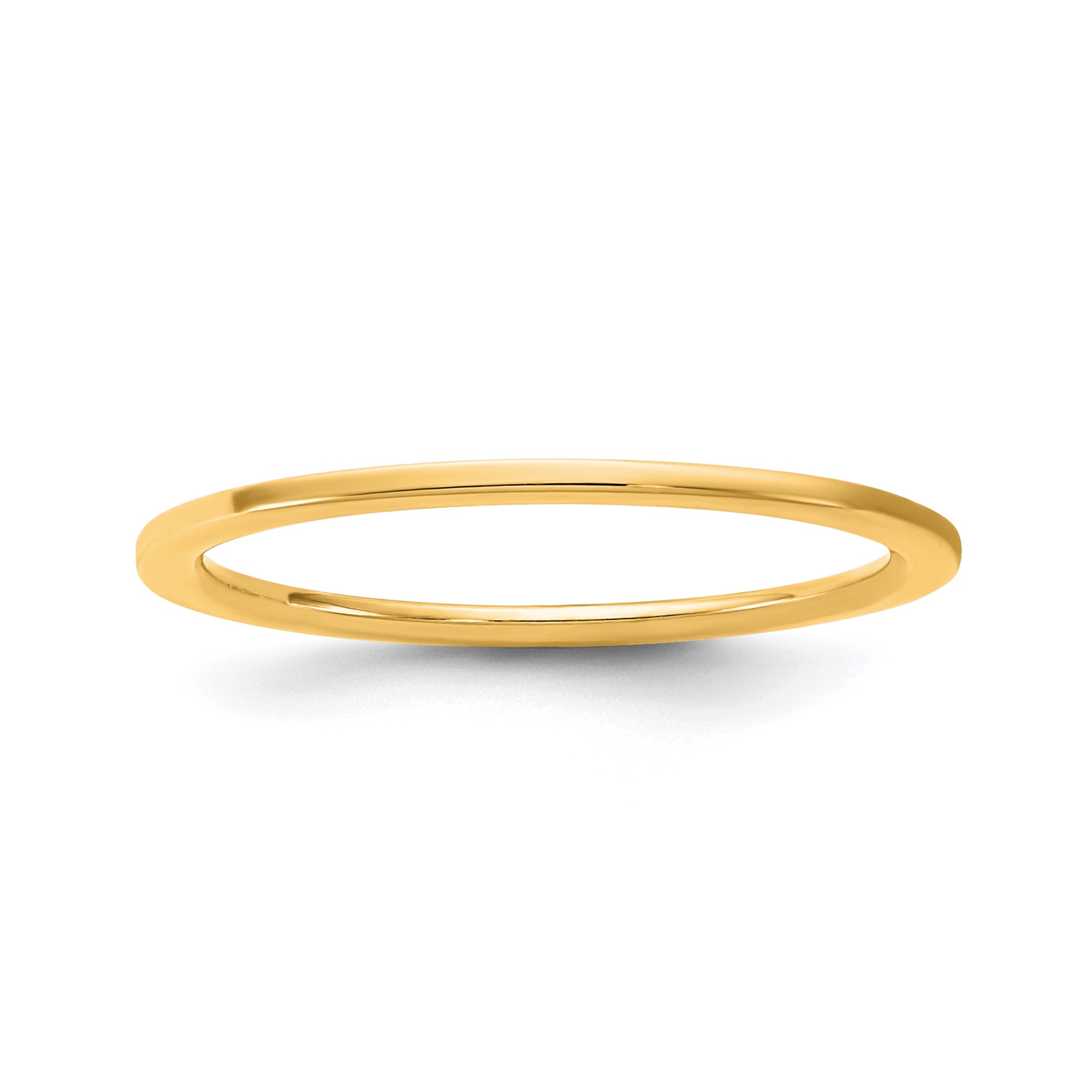 10K Yellow Gold Flat Wedding Band, Comfort Fit, 1mm Width, Minimalist Slim Pr…