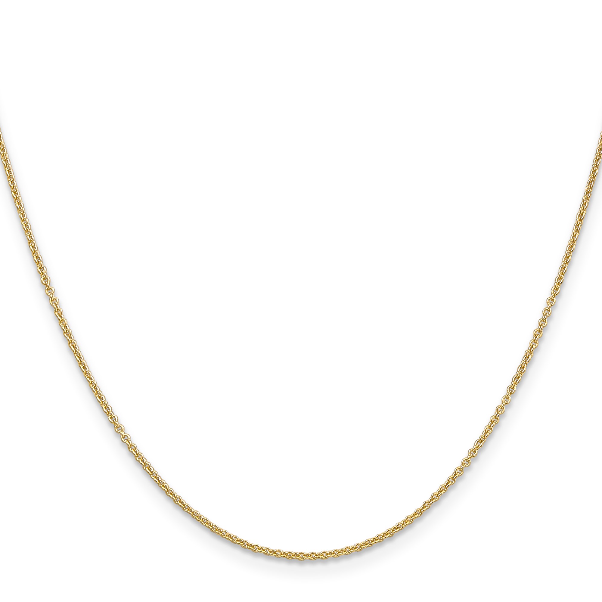 14K Yellow Gold Cable Chain Necklace, 1.2 mm