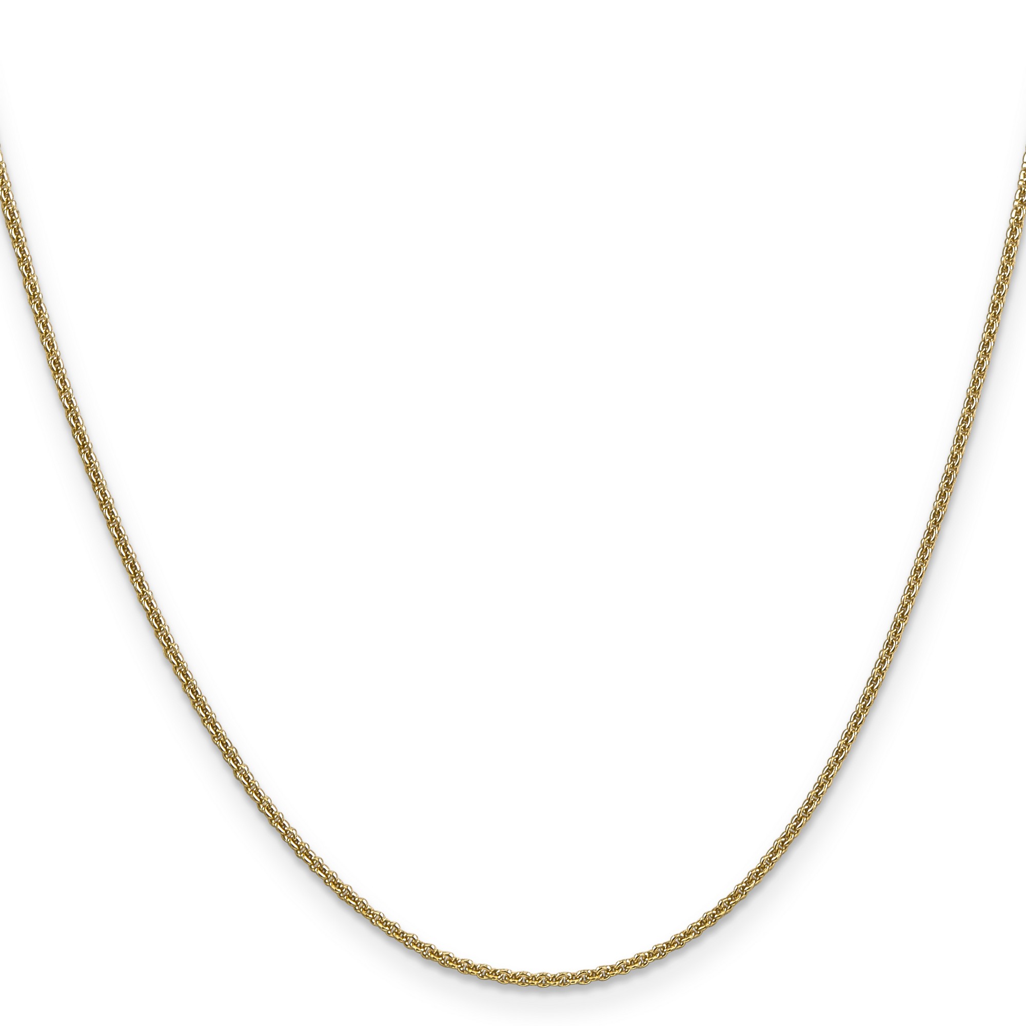 14K Yellow Gold Cable Chain Necklace, 1.4 mm