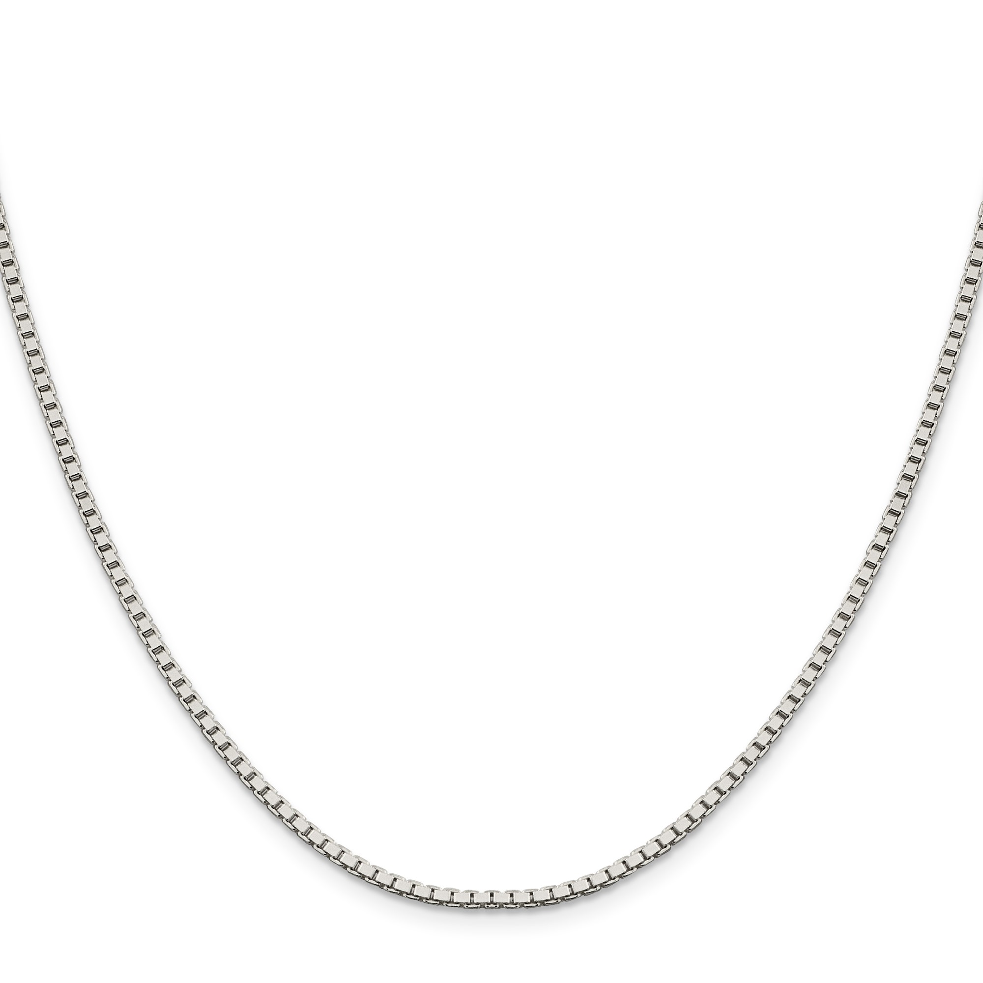 Sterling Silver Box Chain Necklace, 1.9 mm