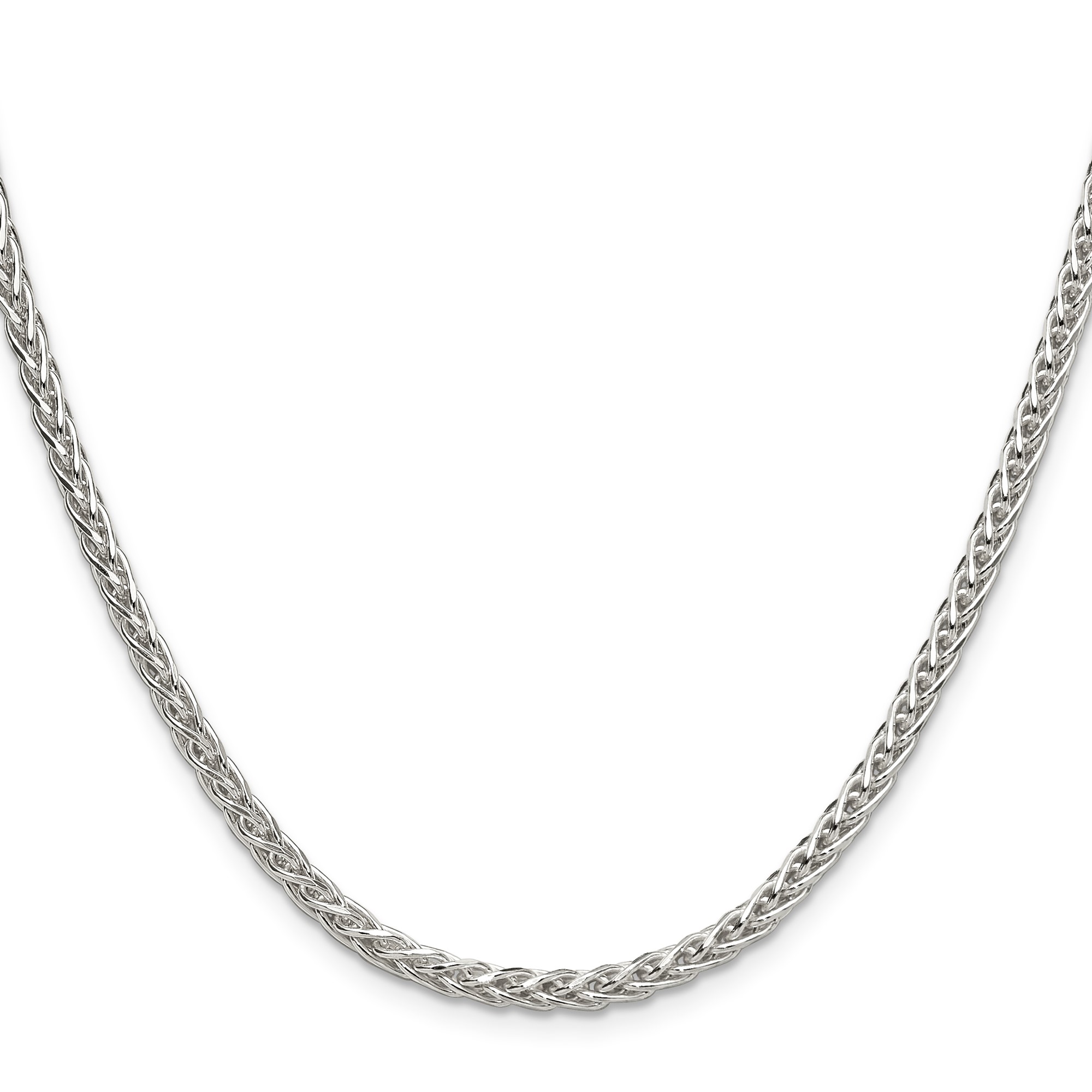 Sterling Silver Spiga (wheat) Chain Necklace, 3.5 mm