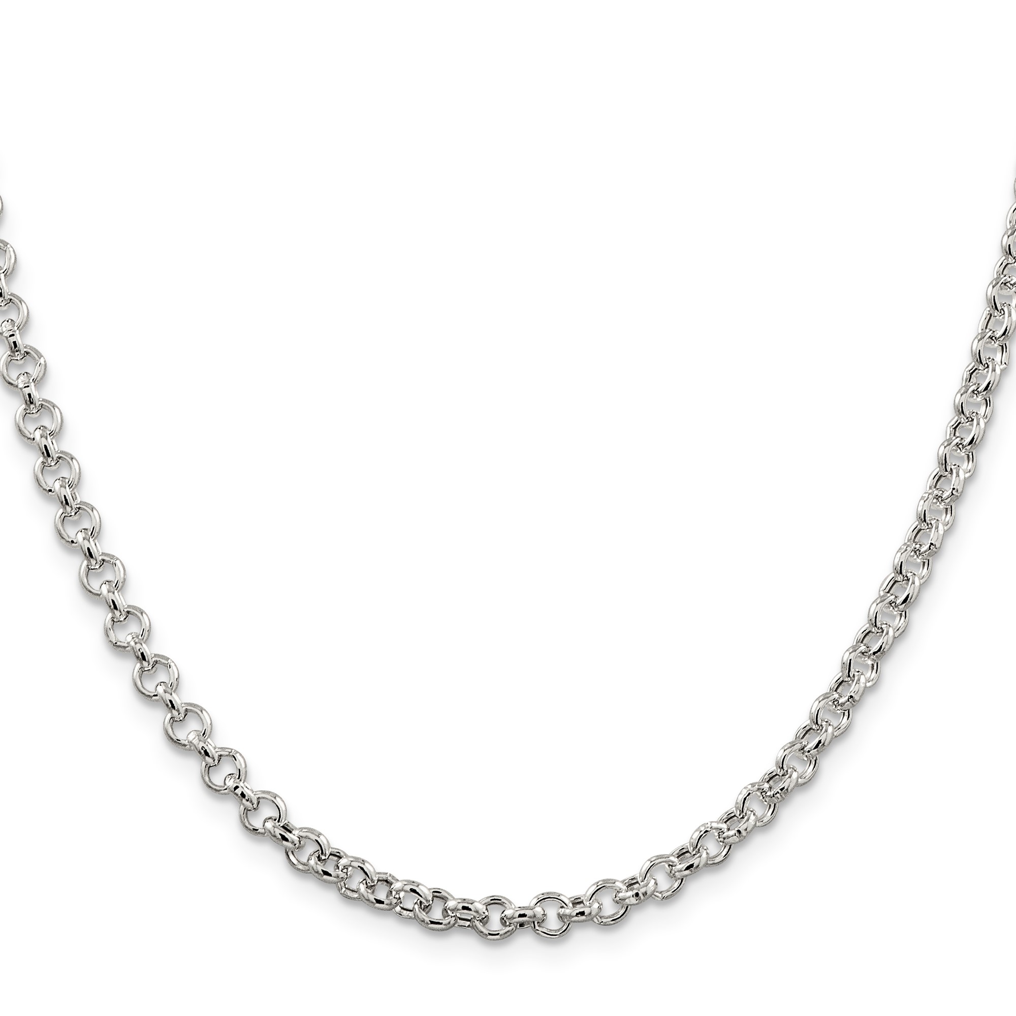 Sterling Silver Rolo Chain Necklace, 4.25 mm