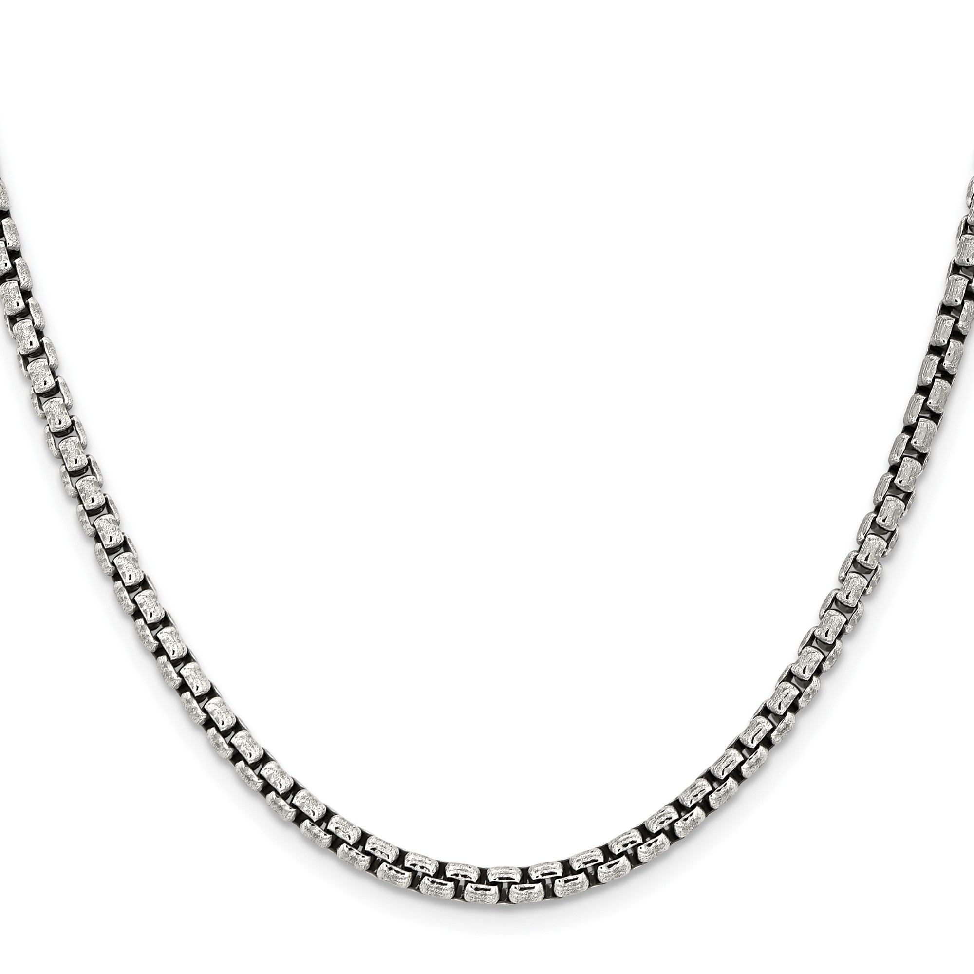 Sterling Silver Box Chain Necklace, 3.6 mm
