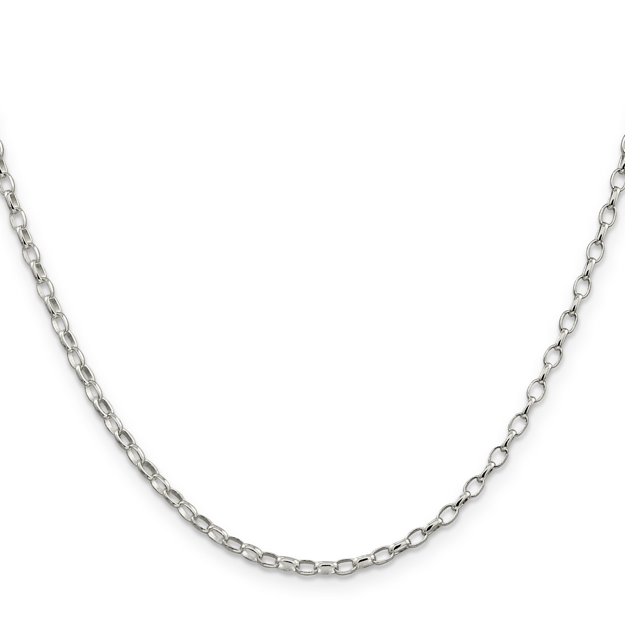 Sterling Silver Rolo Chain Necklace, 2.5 mm