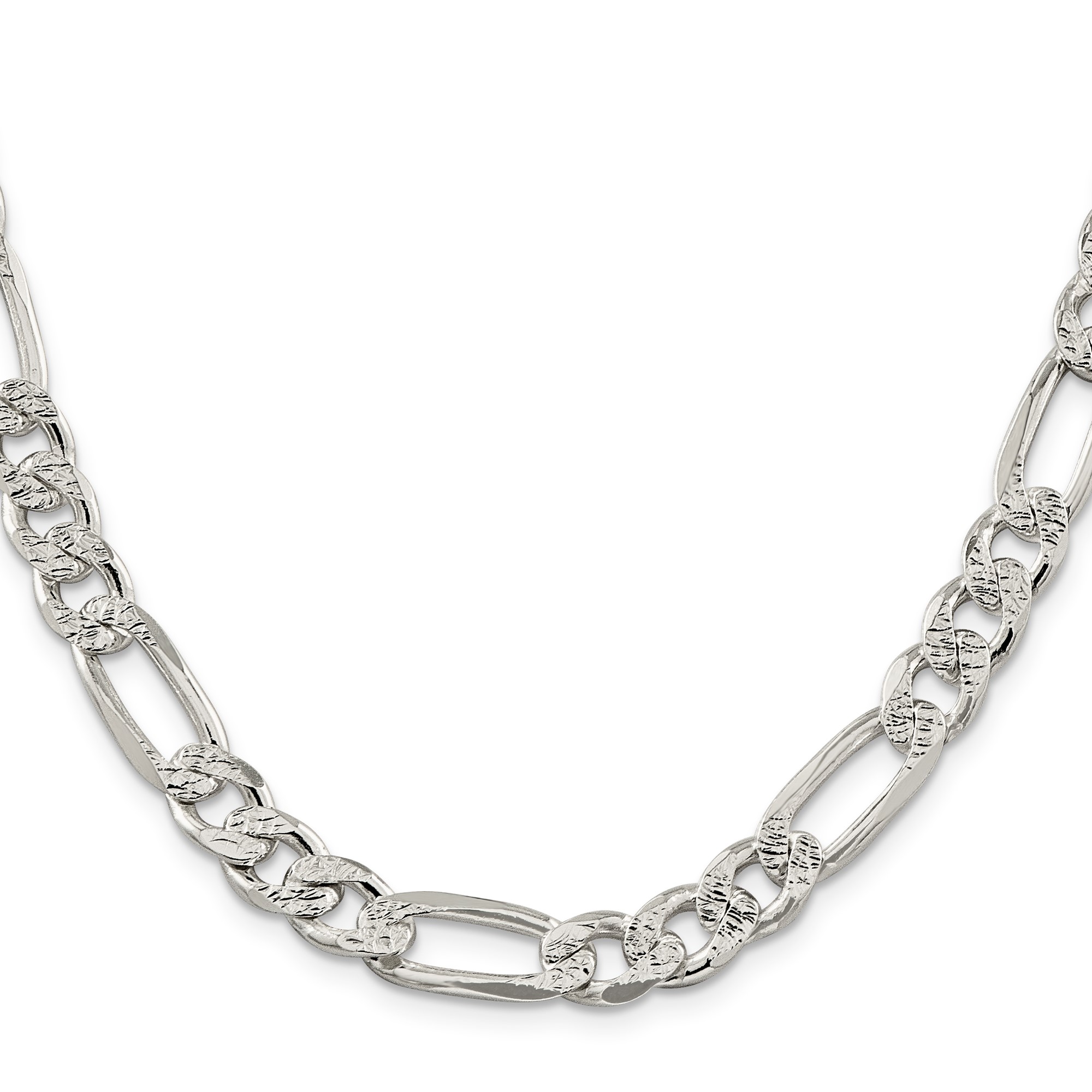 Sterling Silver Figaro Chain Necklace, 9.5 mm