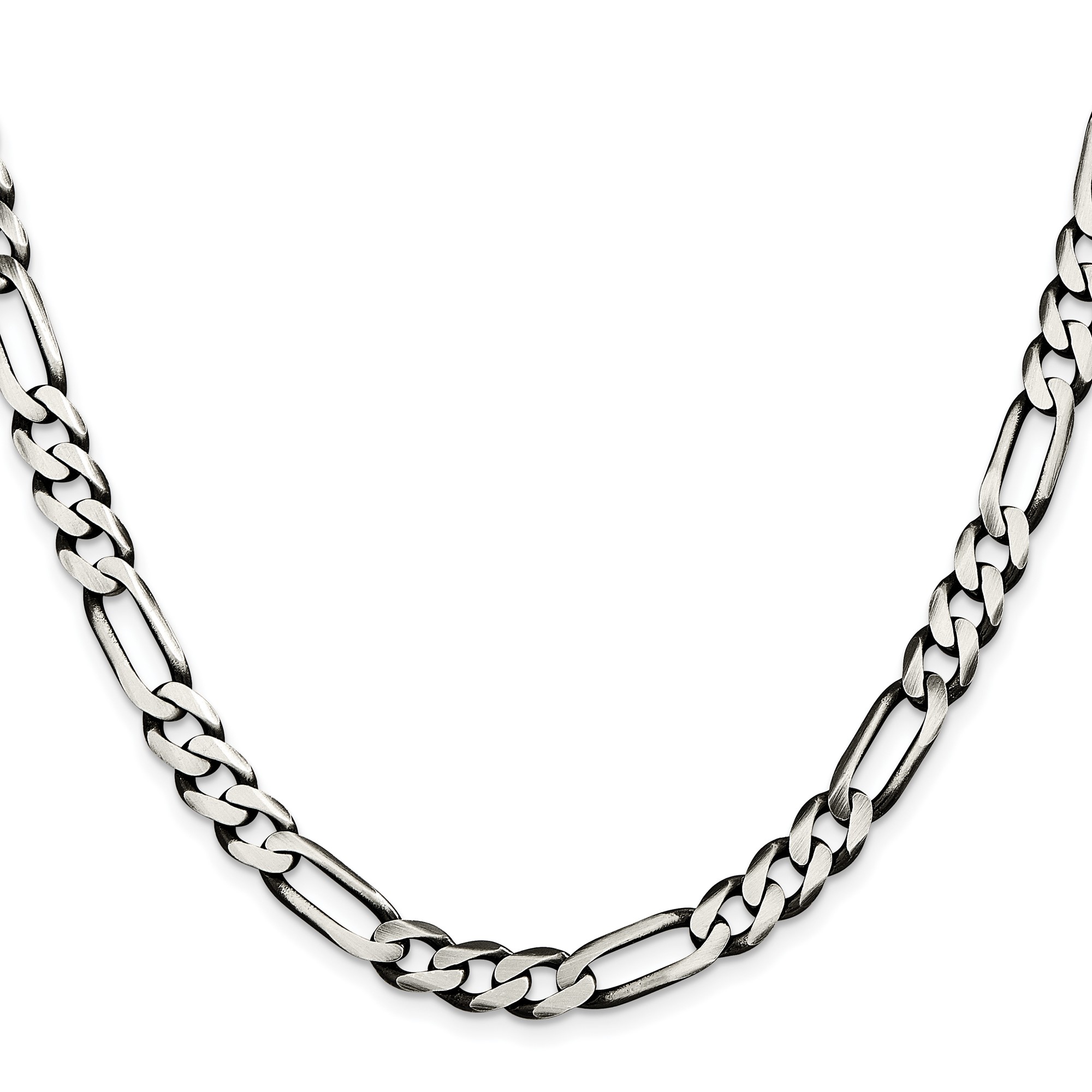 Sterling Silver Figaro Chain Necklace, 7.5 mm