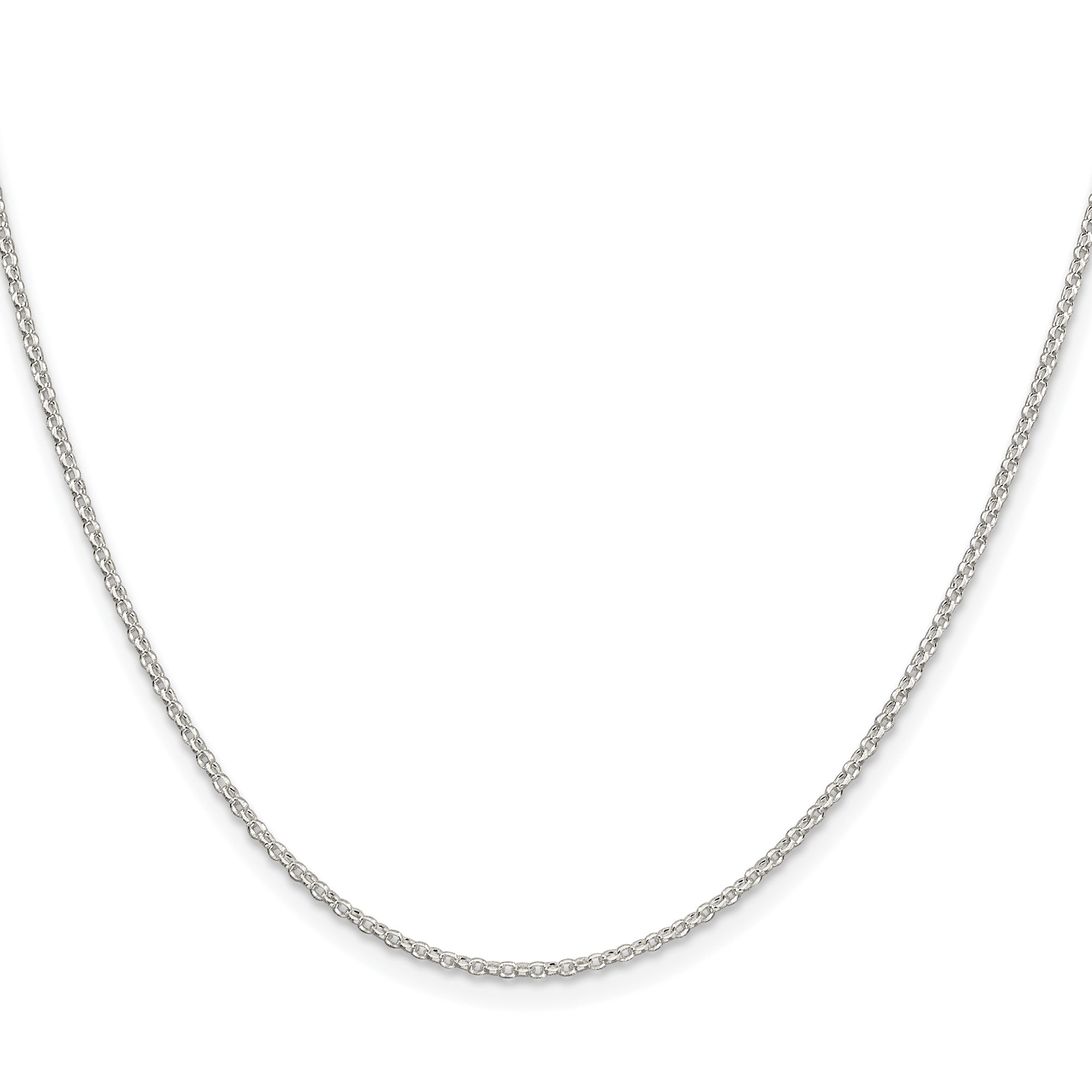Sterling Silver Rolo Chain Necklace, 1.5 mm