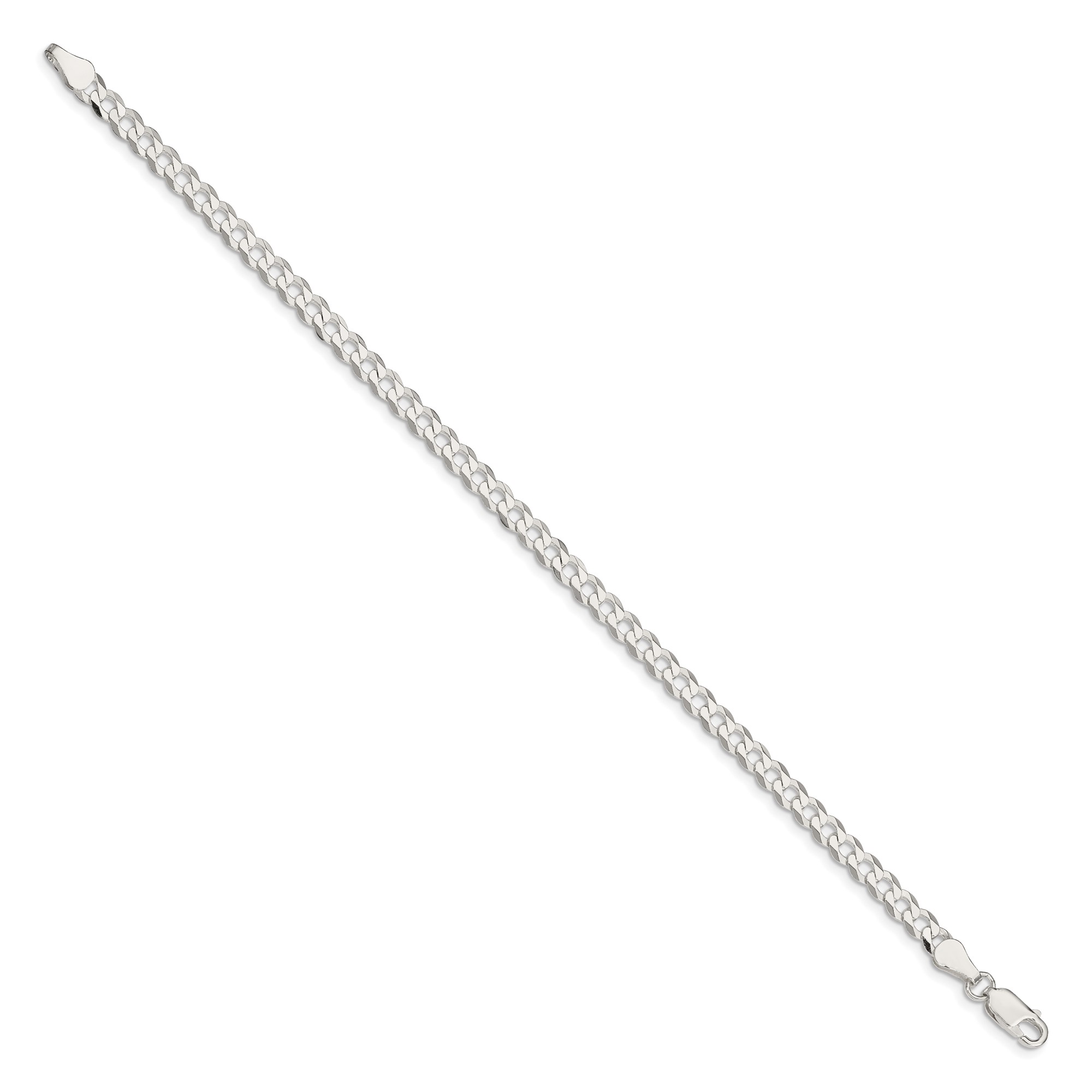 Sterling Silver Curb Chain Anklet, 4.7 mm
