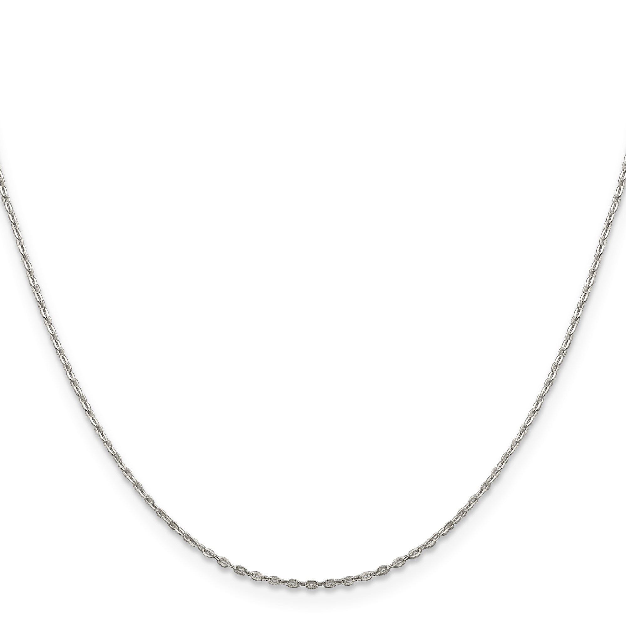 Sterling Silver Cable Chain Necklace, 0.5 mm