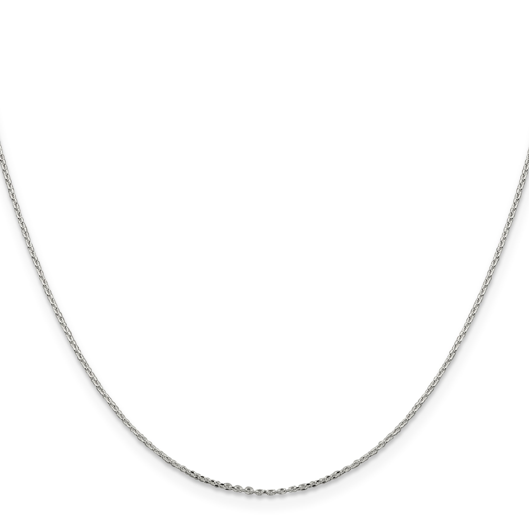 Sterling Silver Forzantine Chain Necklace, 0.95 mm