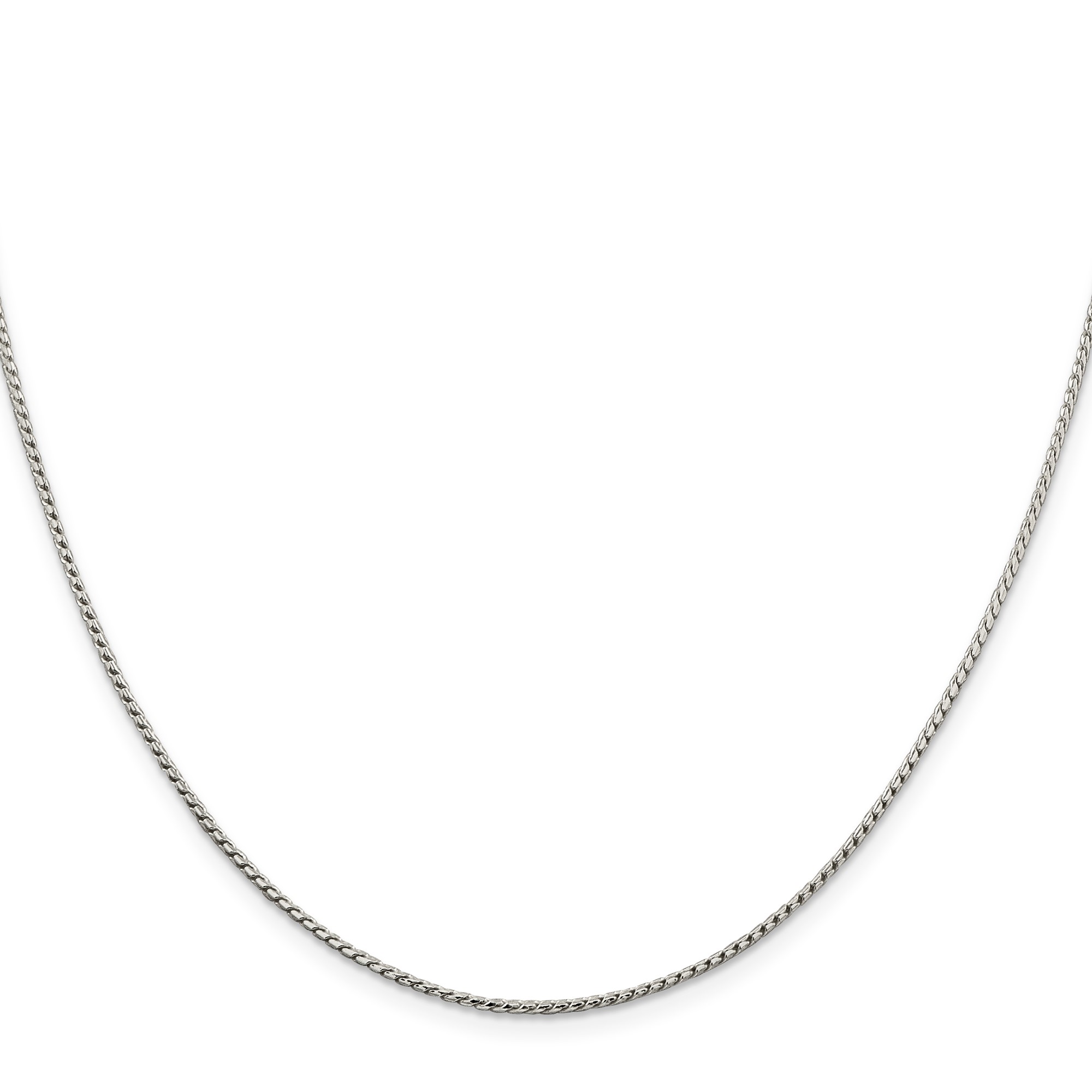 Sterling Silver Franco Chain Necklace, 1.25 mm