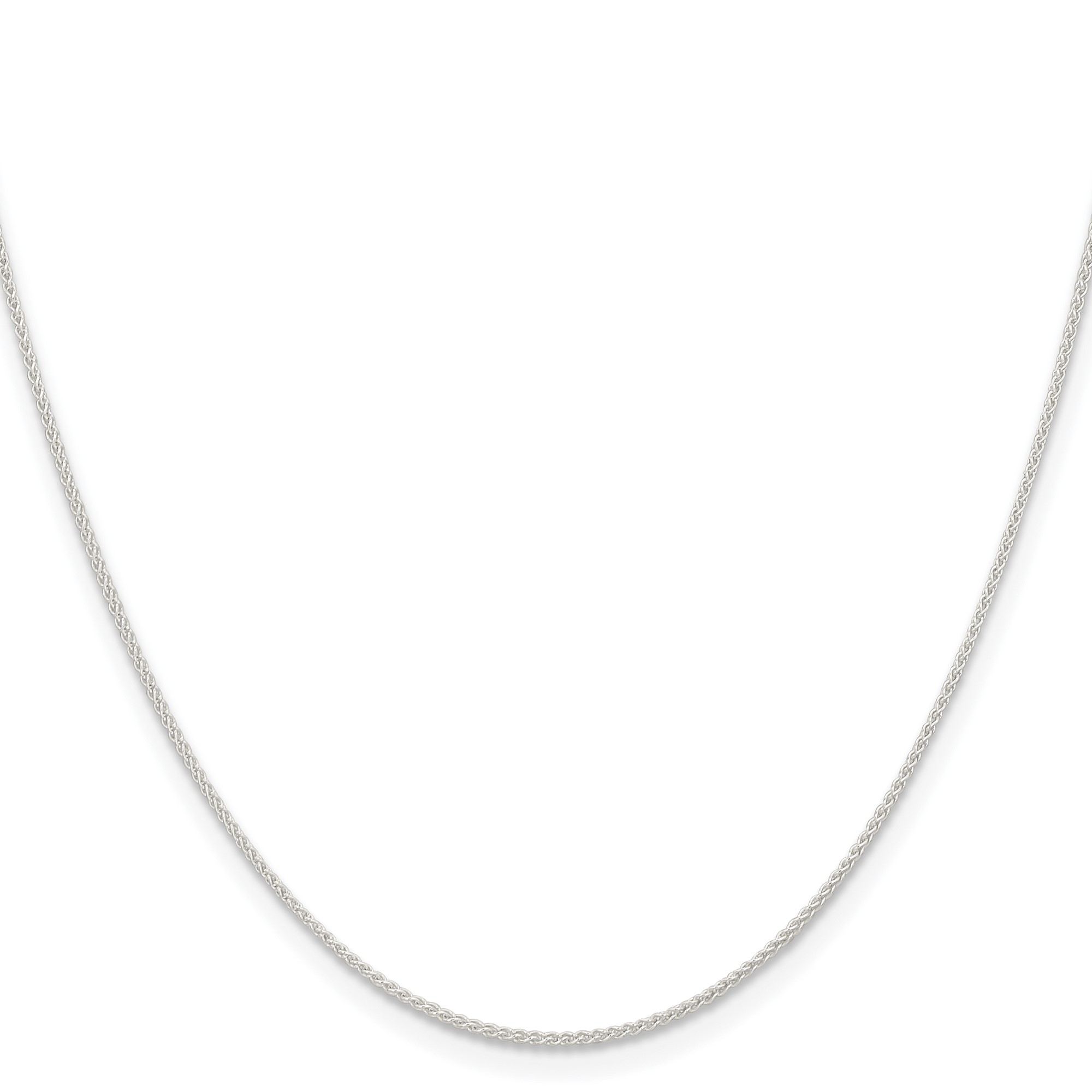 Sterling Silver Spiga (wheat) Chain Necklace, 1 mm