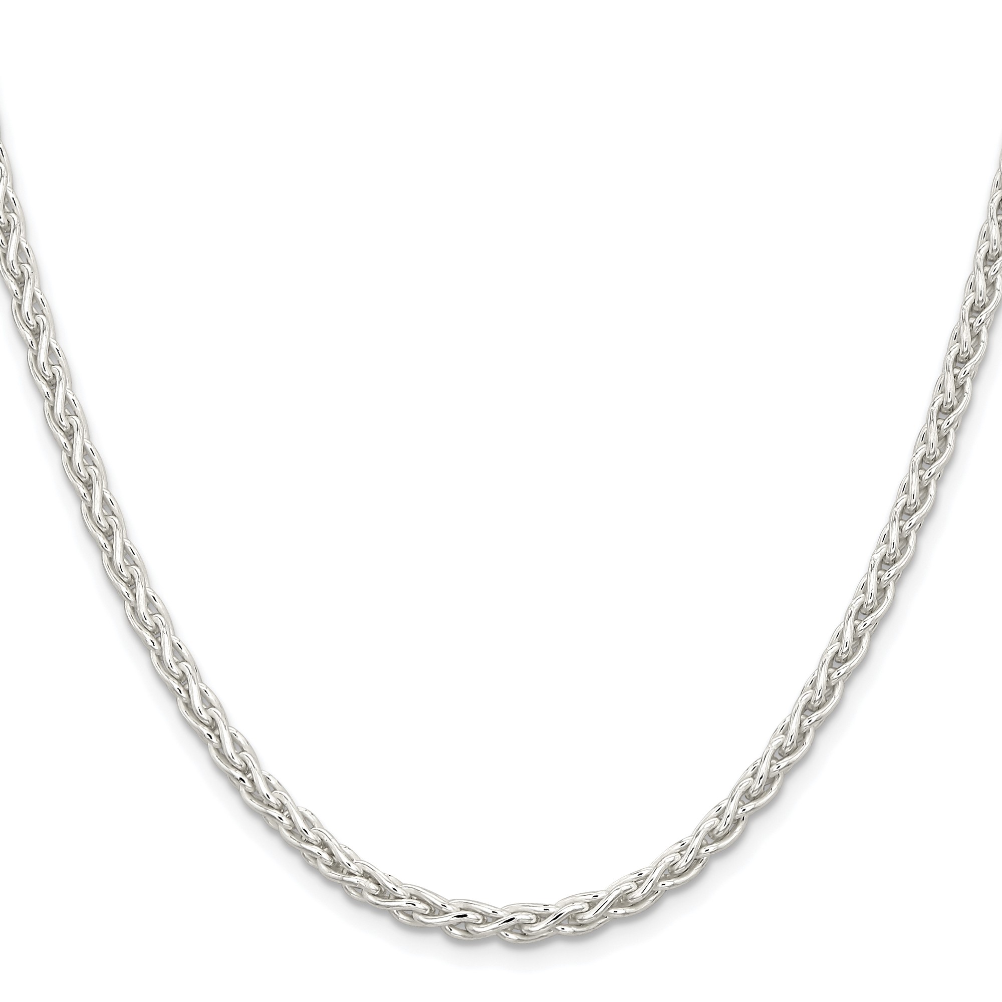 Sterling Silver Spiga (wheat) Chain Necklace, 3.7 mm