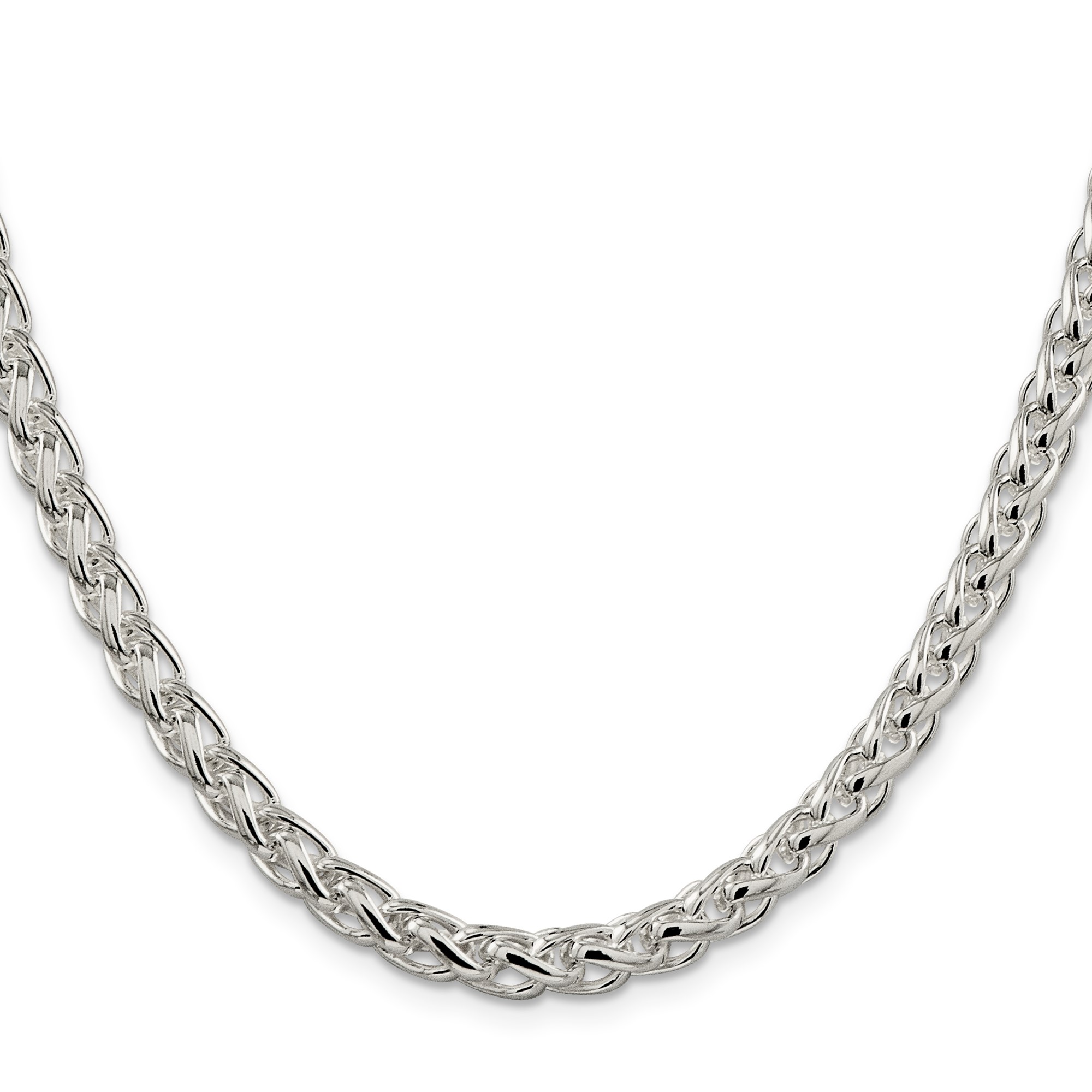 Sterling Silver Spiga (wheat) Chain Necklace, 6 mm