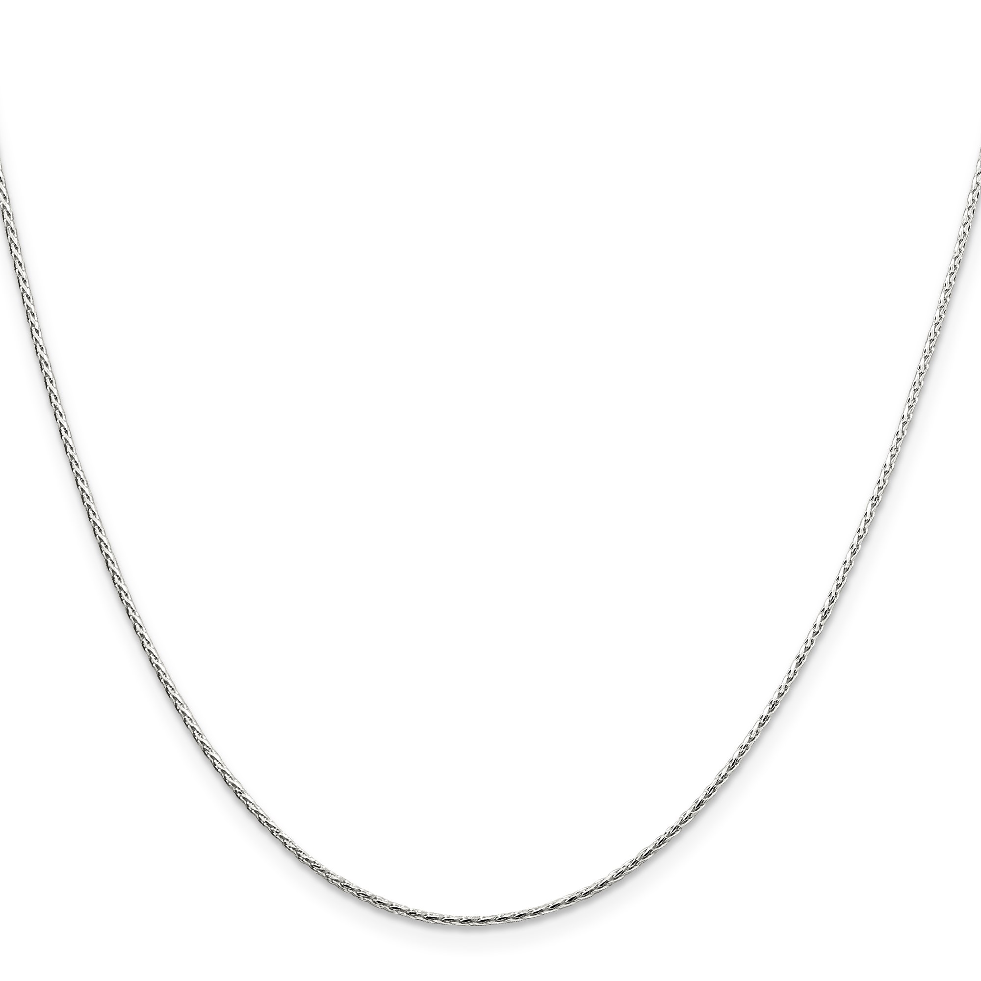 Sterling Silver Spiga (wheat) Chain Necklace, 1.25 mm