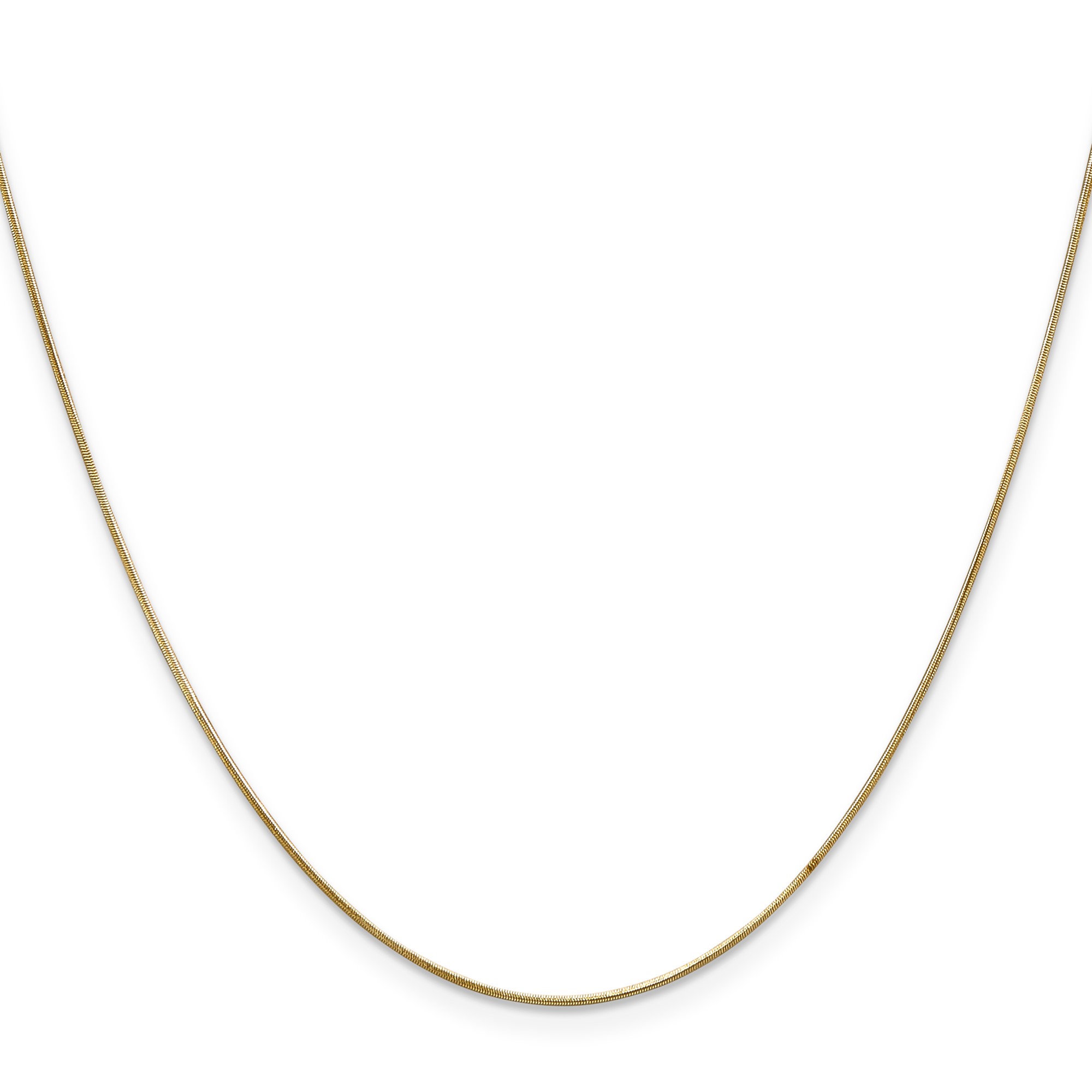 14K Yellow Gold Snake Chain Necklace, 0.65 mm