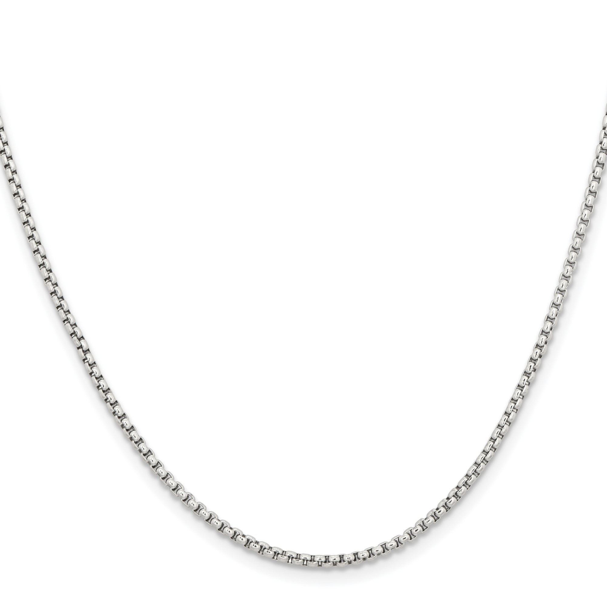 Stainless Steel Box Chain Necklace, 2.2 mm