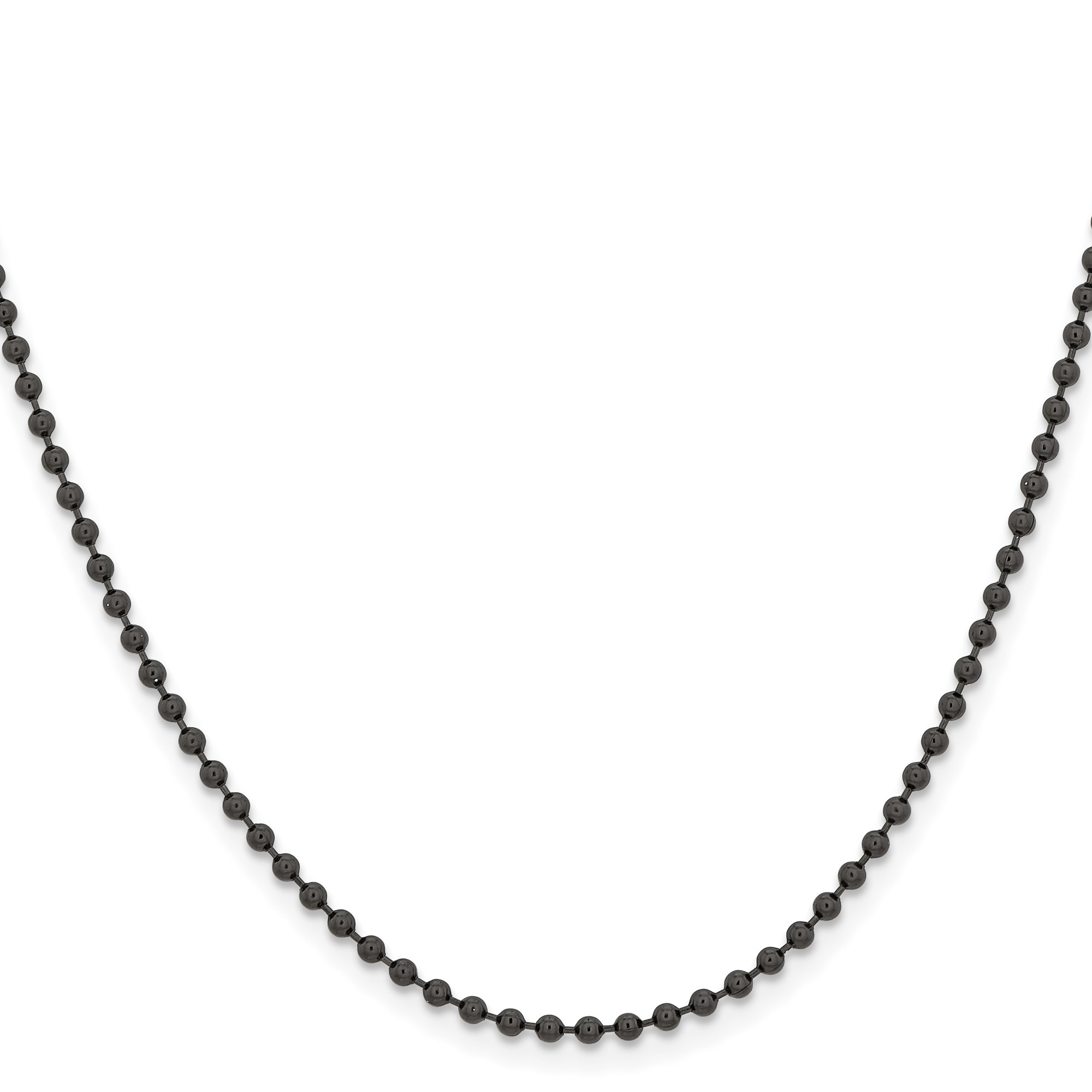 Stainless Steel Ball (beaded) Chain Necklace, 2.4 mm