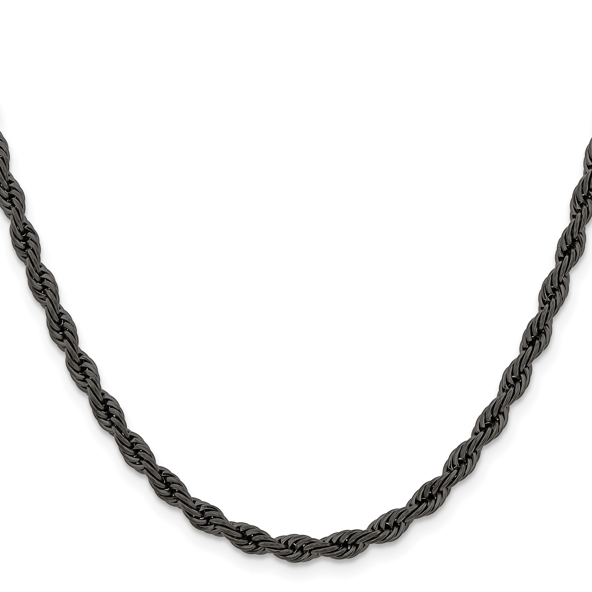 Stainless Steel Rope Chain Necklace, 4 mm