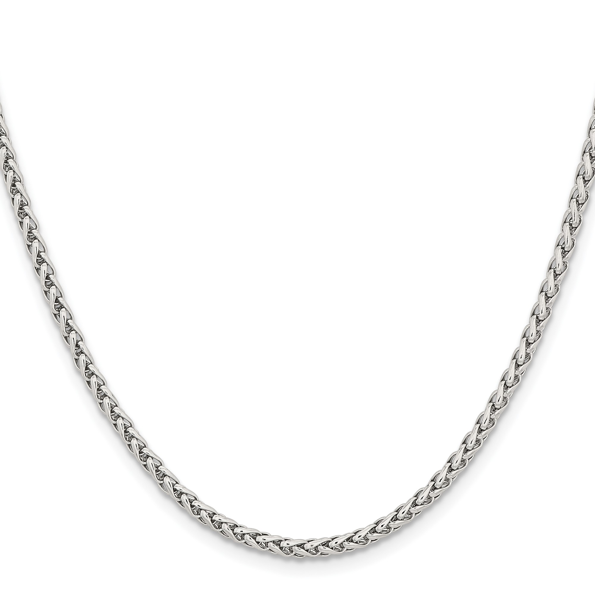 Stainless Steel Spiga (wheat) Chain Necklace, 3 mm