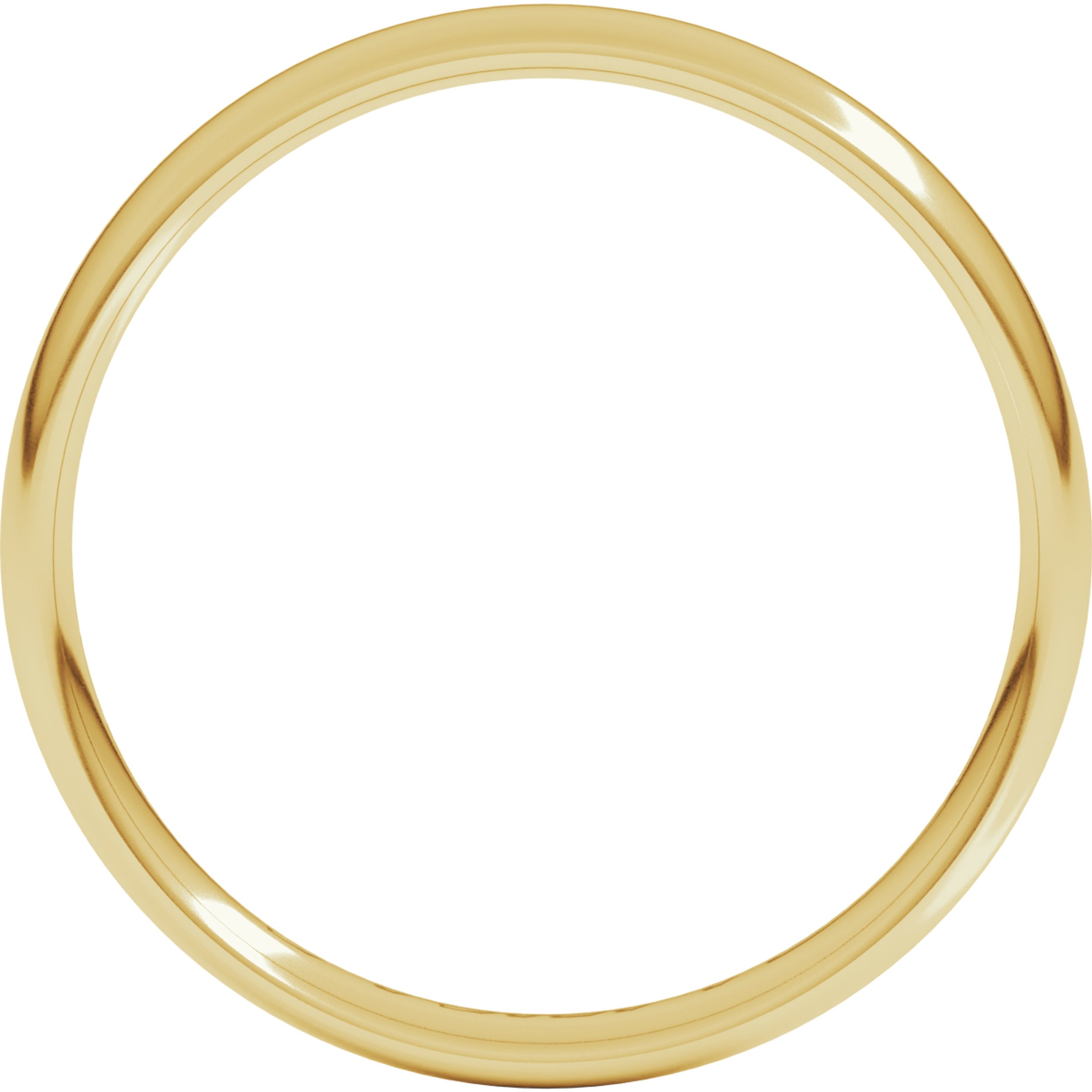 14K Yellow Gold 3.5 mm European Style Comfort Fit Wedding Band
